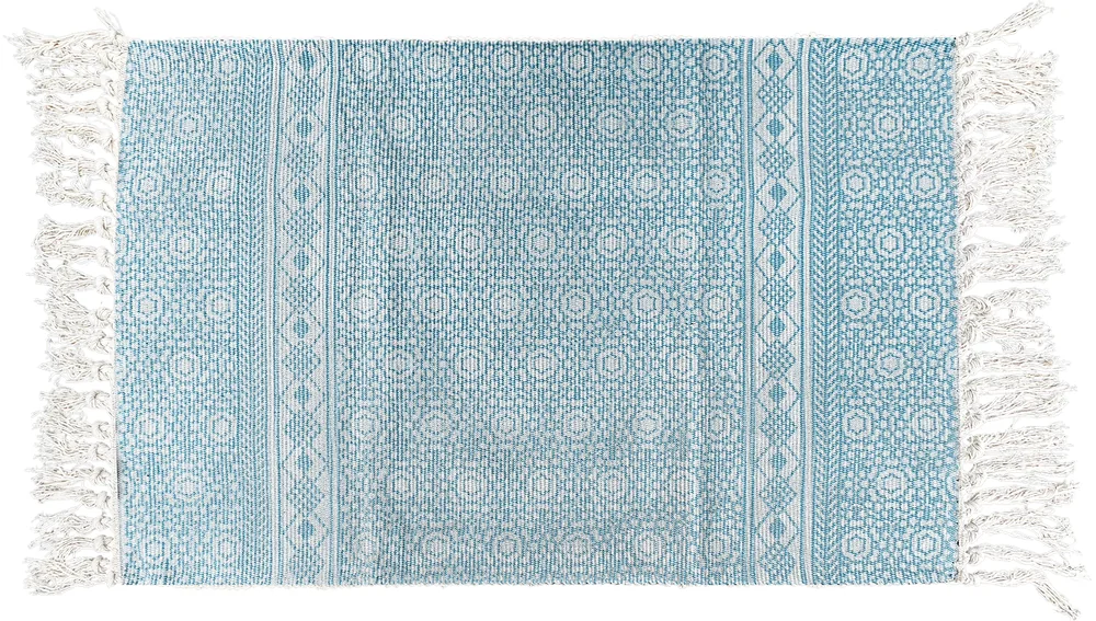 Sea Glass layering rug, laid flat